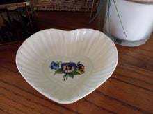 Load image into Gallery viewer, Belleek Ireland Ceramic Trinket Dish with Hand Painted Pansies
