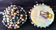 Load image into Gallery viewer, 3 Pair of Vintage Clip-on Earrings - Silver, White and Mult-colored Beaded Earrings