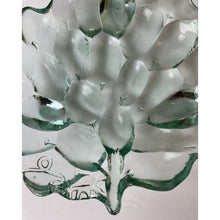 Load image into Gallery viewer, Vintage Green Glass Grape Design Footed Relish Tray