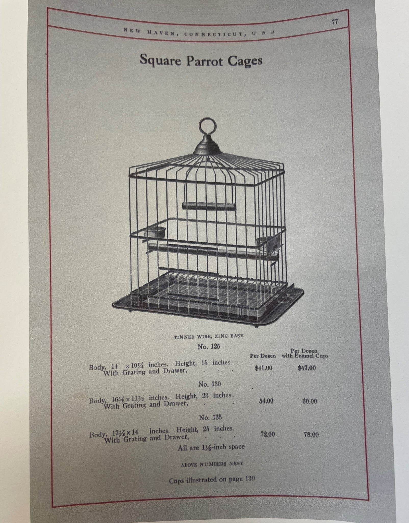 Antique Hendryx Brass Bird Cage, Circa 1900s