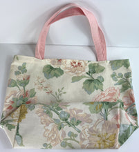 Load image into Gallery viewer, Canvas Grocery Tote in Pink Floral