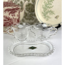 Load image into Gallery viewer, Chesterfield Sugar and Creamer Set with Tray, Godinger Silver Art Co.