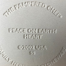 Load image into Gallery viewer, Pampered Chef Cookie Mold - Peace on Earth Heart, Family Heritage Stoneware
