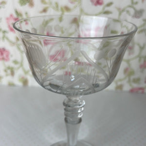 Mosque Rose Etched Glass Champagne Glass by Rock Sharp