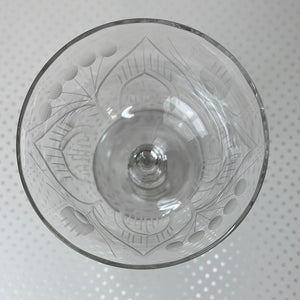 Mosque Rose Etched Glass Champagne Glass by Rock Sharp