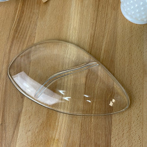 Mid Century Modern Glass Serving Dish/Relish Tray with Divider