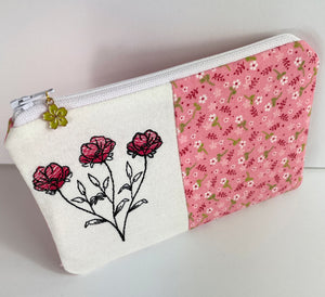 Embroidered Zipper Pouches